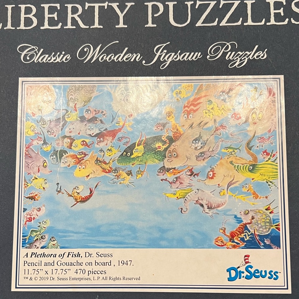 Liberty Puzzle - Classic Wooden Puzzles - Dr. Seuss, A Plethora of Fish